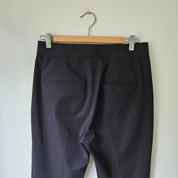 Helmut Lang Straight Leg Slit Pants 8 Black Stretch Designer Corporate - Picture 14 of 14